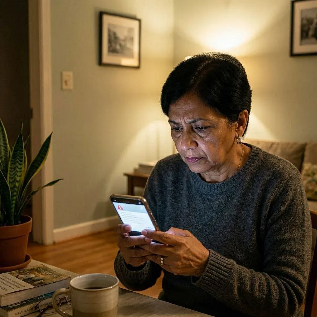Smartphone par suspicious message dekh kar alert insaan